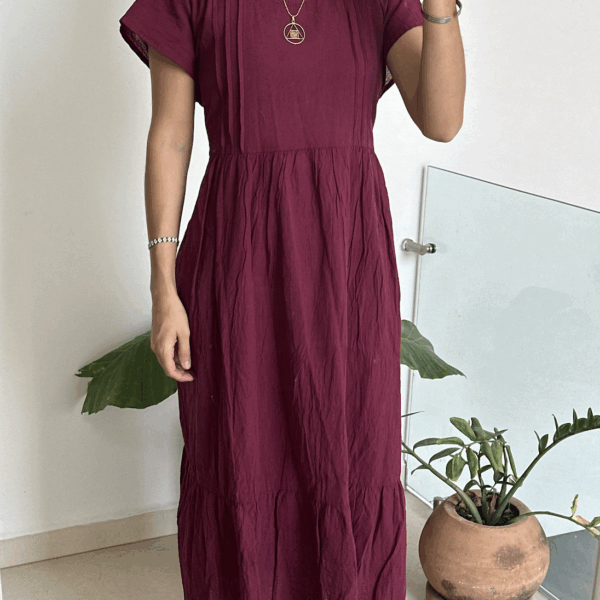 Vestido Orquidea Vino